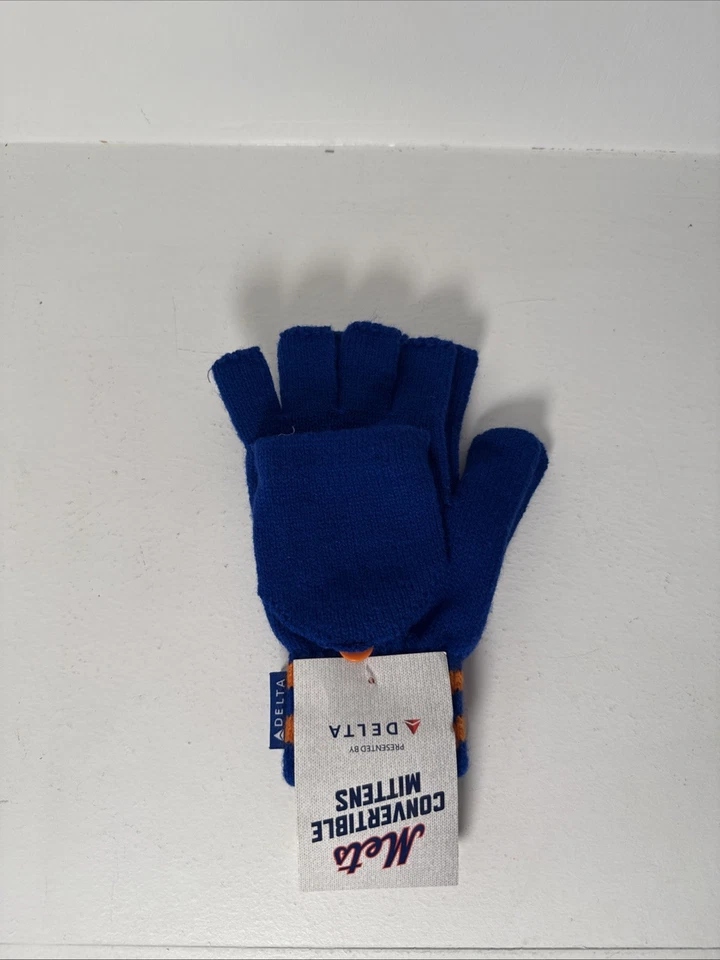 Guantes guantes convertibles New York Mets Blue Delta - Compatible con teléfono Foto 3 de 4