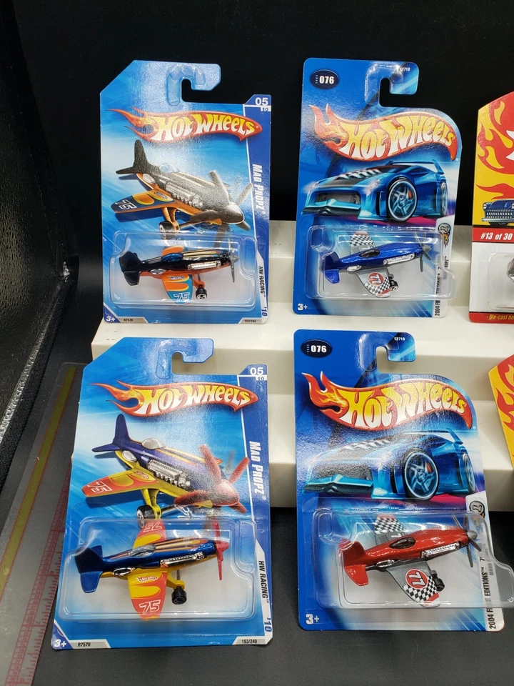 Madd Propz NOS Hot Wheels Mattel Diecast Airplanes Stunt Crop Dusters Lot of 6 - Image 2 of 4