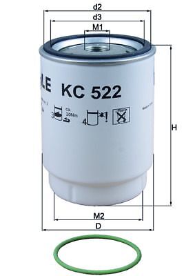 KNECHT (KC 522D) Kraftstofffilter