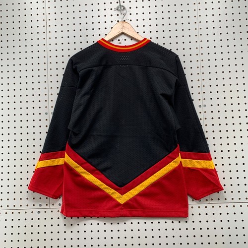 VTG Athletic Sewing Co Blank Hockey Jersey Boys Medium Black Red USA 18.5x25.5 - Picture 13 of 15