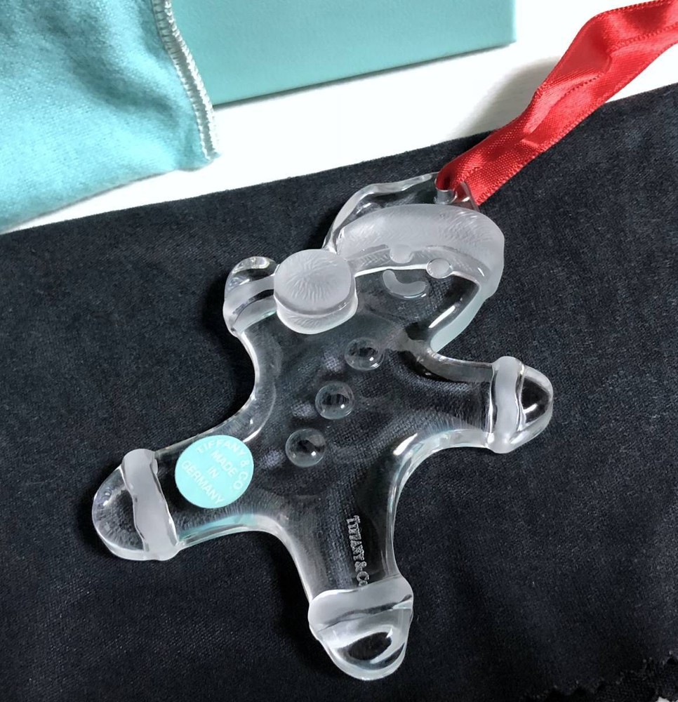 TIFFANY&CO Tiffany Snowman Crystal paperweight Christmas ornament Figurine