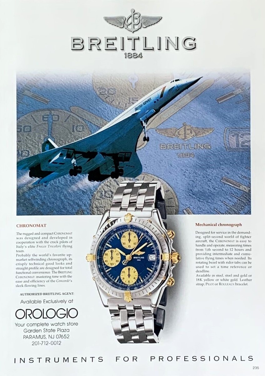 Aviation Watches Breitling Concorde Watch For Sale 1996 BREITLING