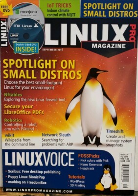 Linux Pro Magazine Sept 2019 Issue 226 Small Distros FREE SHIPPING CB ...