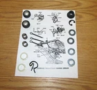 1955 1956 1957 CHEVY SHIFT LINKAGE BUSHING and HARDWARE KIT STANDARD SHIFT  new