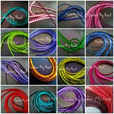 10 Pc Feather Hair Extension 7"-9 " Long 18-23cm Grizzly Stripe / Solid Mix
