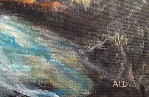 NEW DAVID ALDUS ORIGINAL "Blue Brook, Tamar Valley" Devon country OIL PAINTING - Picture 2 of 2