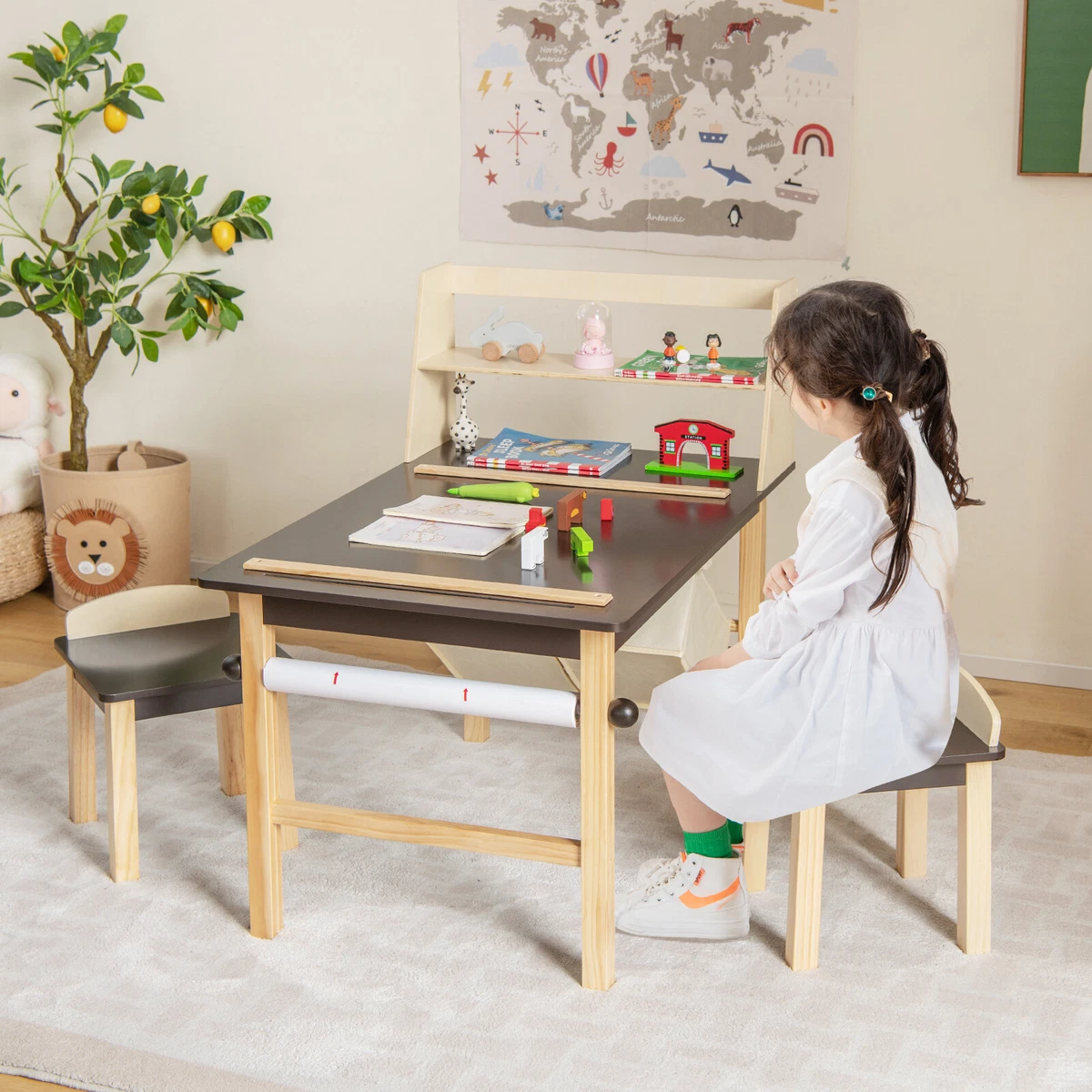Kids art desk with storage discount