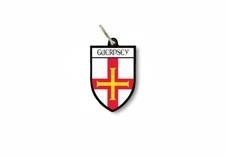 keychain key chain ring flag national souvenir shield guernesey
