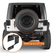 Black Steel Rear Spare Tire Carrier Holder Bracket Fit 07-18 Jeep Wrangler Jk