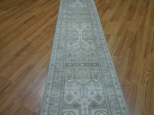 Colorful Turkish oushak hand knotted wool Transitional Design 2.4x9 Rug Runner - Picture 14 of 14