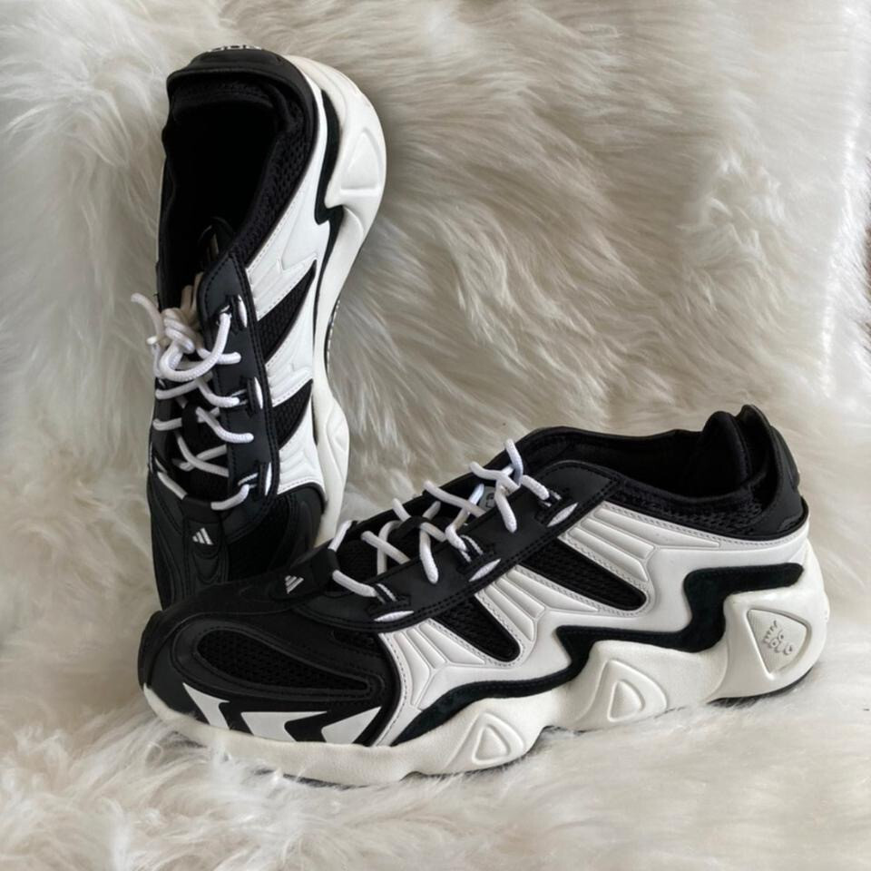 adidas FYW S-97 Black White Athletic Shoe Size 11.5 10.5