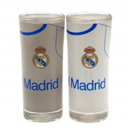 Real Madrid FC 2er-Pack High Ball Glas Fußballverein neues Design offiziell lizenziert - Bild 2 von 5