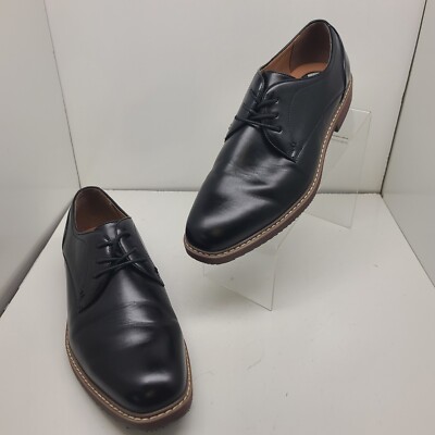 Nunn Bush Comfort Gel Black Leather Lace Up Oxford Dress  display picture 1
