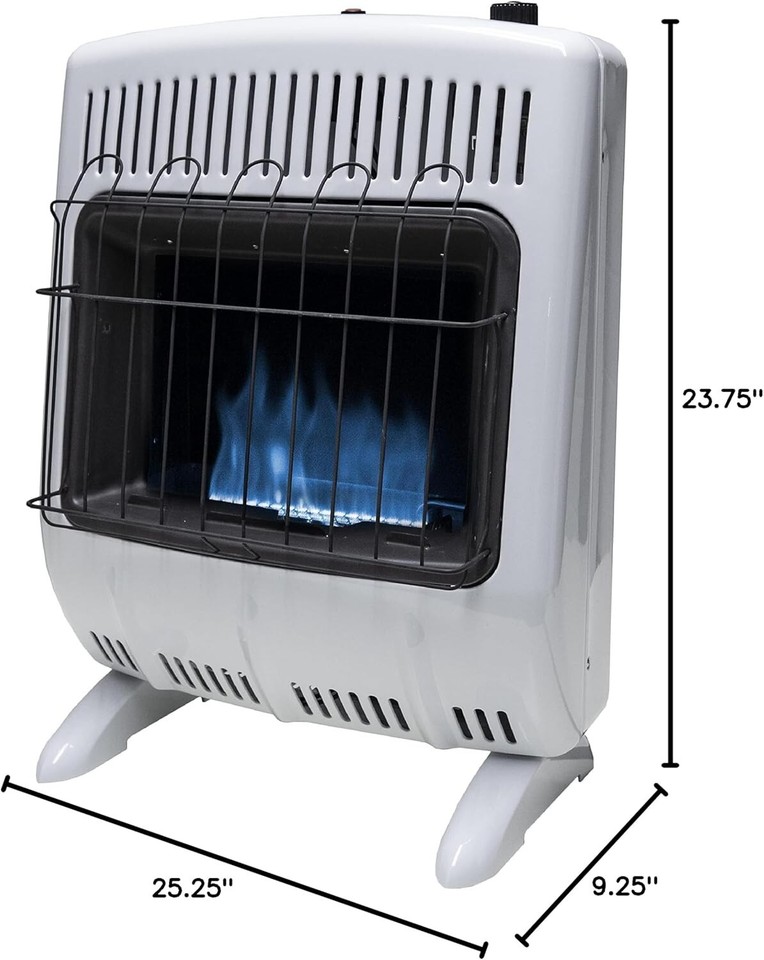 20000 BTU Vent Free Blue Flame Natural Gas Indoor Radiant Heater 500 sq