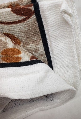 Set of 2 Same Printed Dishcloths (12"x12") STACK OF COFFEE CUPS, COFFEE TIME, GR - Picture 6 of 9