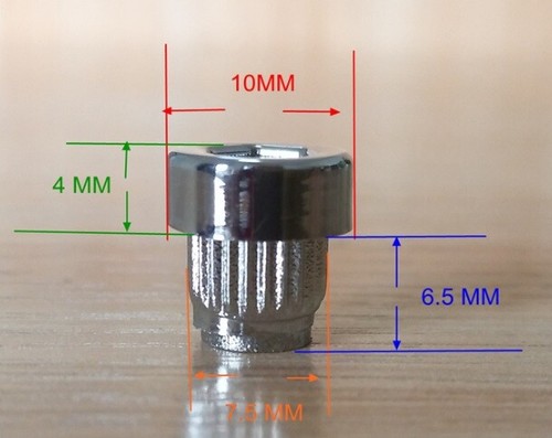 20 x Chrome Silver Plastic Wheel Rivets Nuts Rim Lip Replacement Alloys Studs J3 - Picture 2 of 3