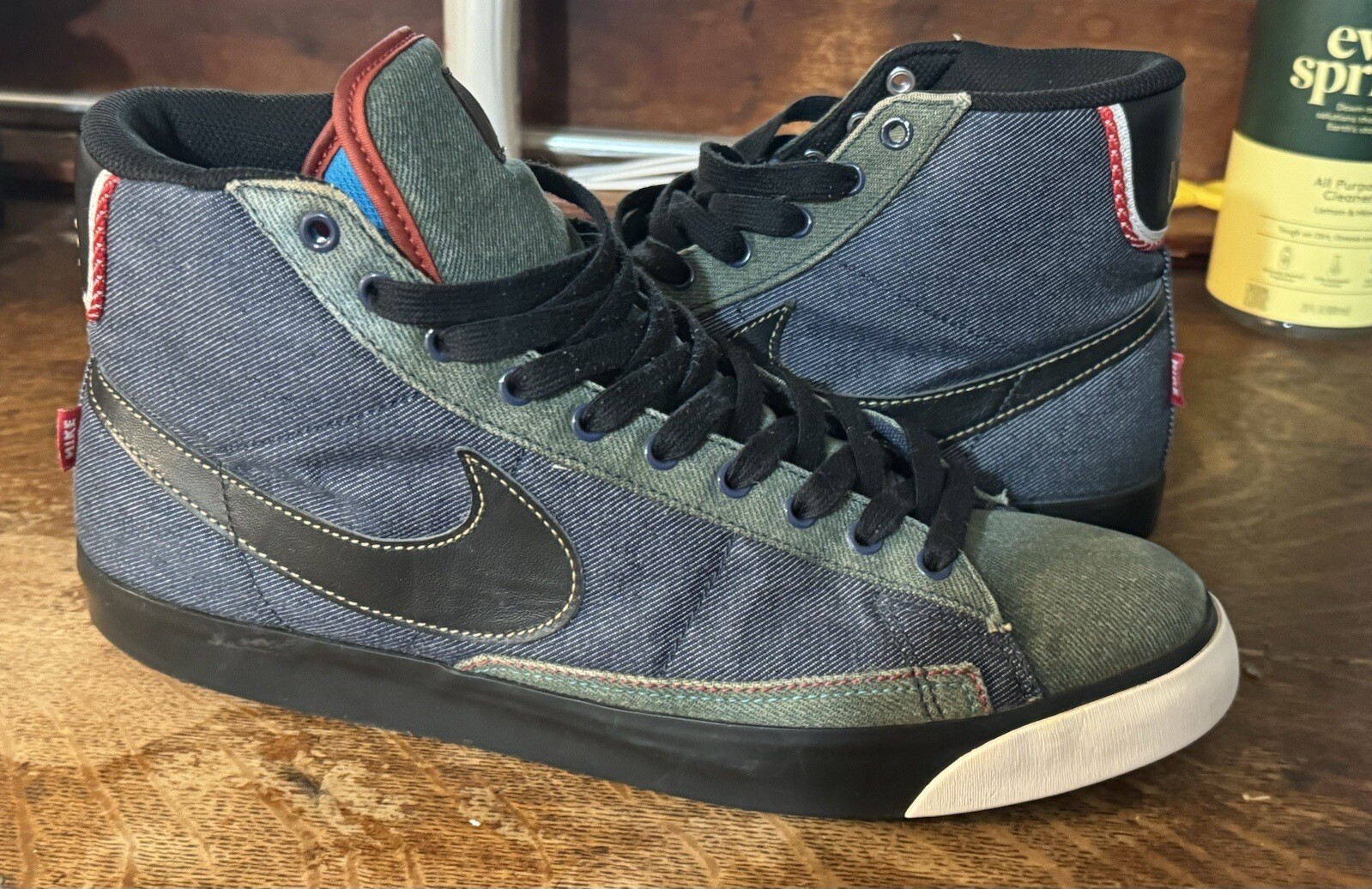 selvedge denim nike blazers
