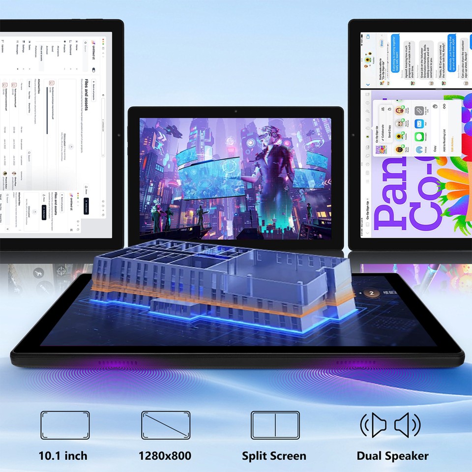 AEEZO 10.1 inch Octa-Core Android14 Tablet 8+64GB ROM,Dual Camera ...