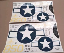 Top Flite Giant Corsair F4U Scale OEM Original Decals CRSGD01 Hobbico Stickers