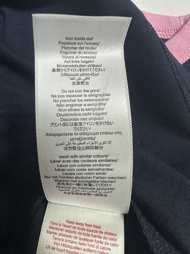 New MARC JACOBS KIDS Logo-Print Navy/Pink Girls T-Shirt W15614 - Size 10 Years - Picture 8 of 10