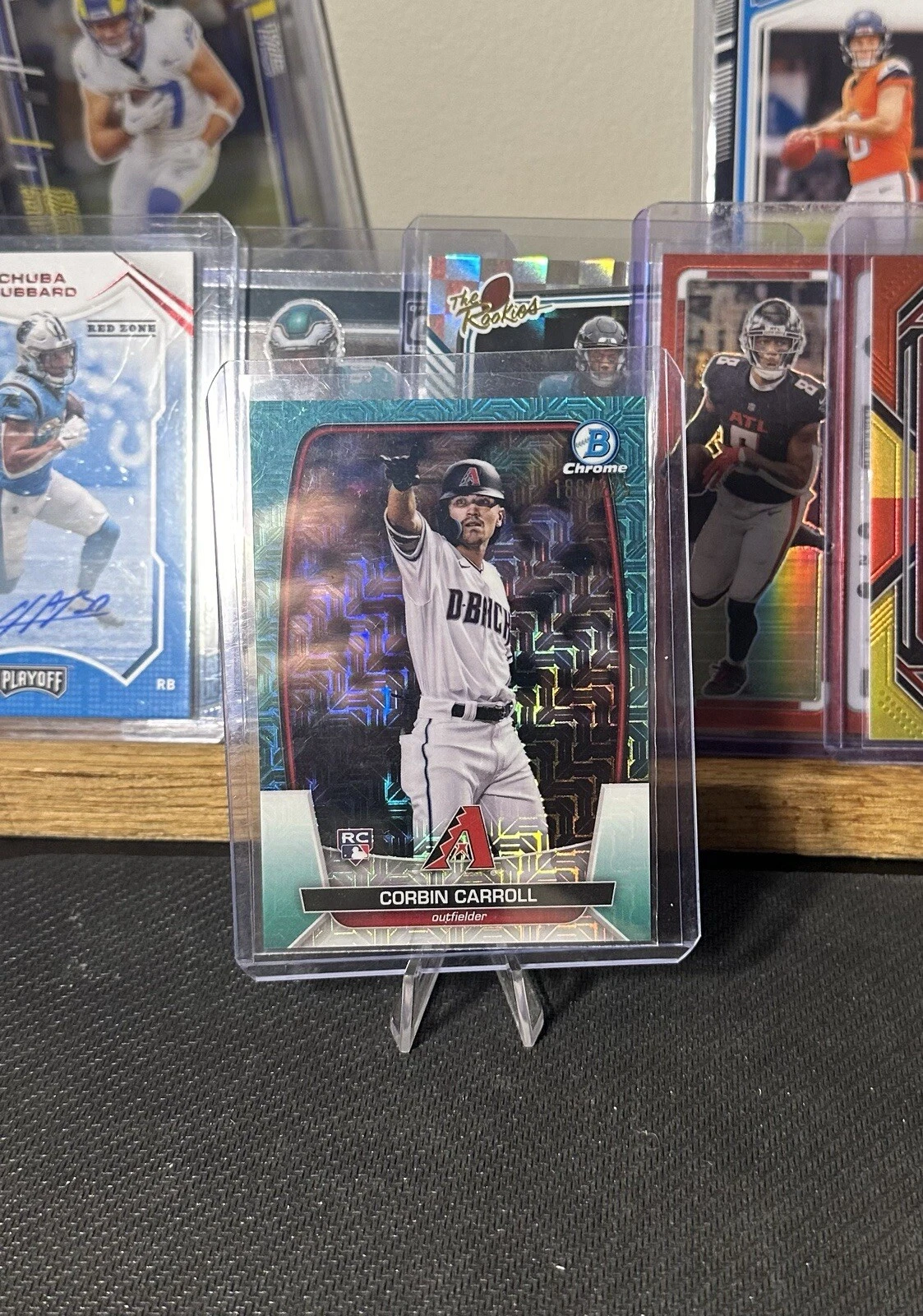 2023 Bowman Chrome Corbin Carroll Rookie Aqua Mojo Refractor /225! #73