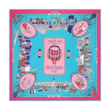 130 130cm stroll on the streets of Paris, 100 silk scarf  89