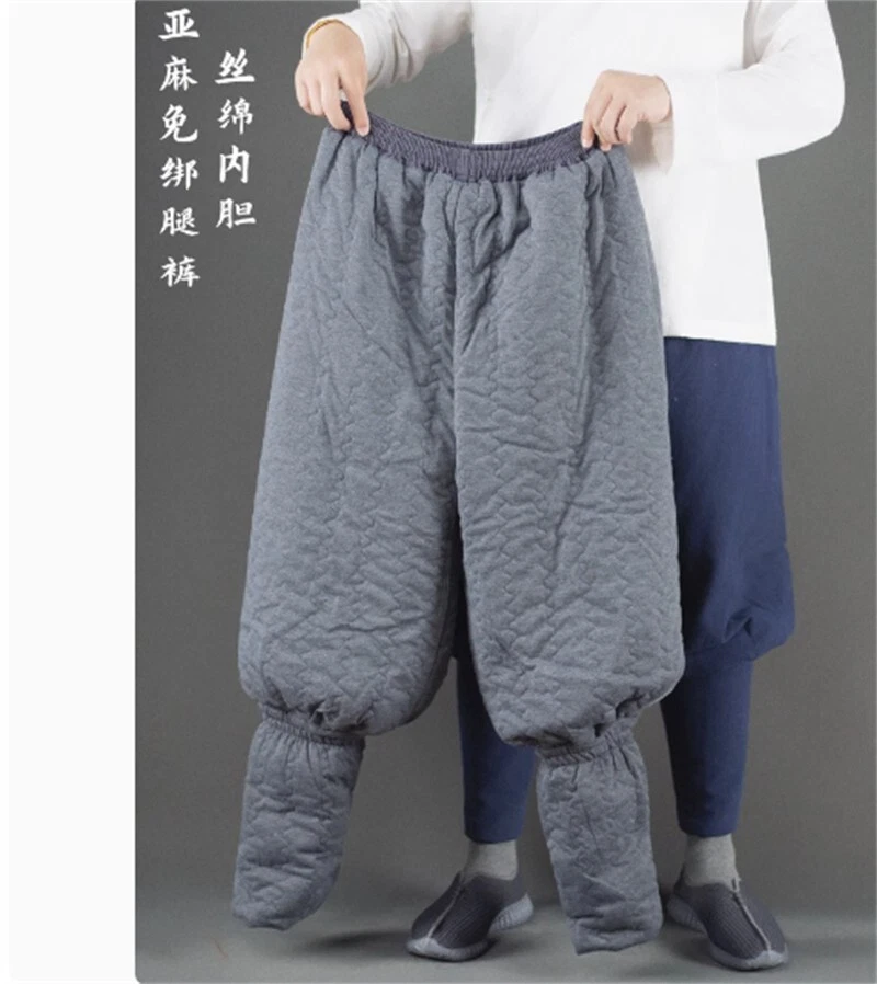 Shaolin Monk Kung Fu Pants Trouse Winter monk pants thick cotton pants