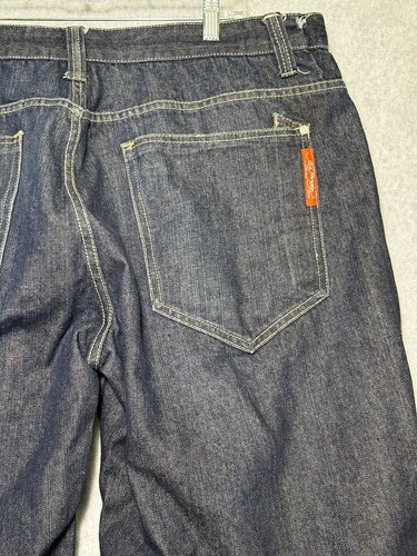 Ed Hardy Shorts Men 42 Blue Skull Crown Rose Graphic Denim Street Casual Y2K - Picture 15 of 21