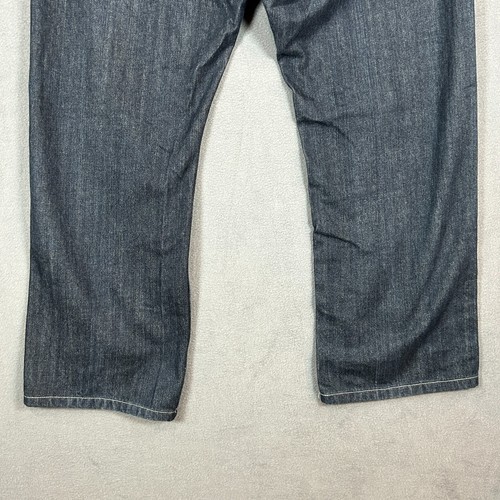 Levis 514 Jeans Mens 36x29 Straight Fit Dark Wash Distressed Cowboy Denim - Picture 11 of 13