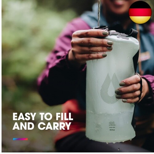 Thumbnail - Seeker - Faltbarer Wasserspeicher (2l) - Bpa- & Pvc-freier Camping