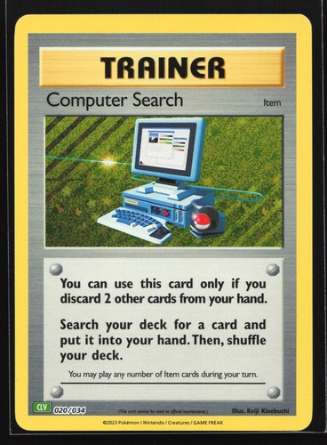 Pokemon Computer Search 020/034 CLV Trading Card Game Classic Venusaur Deck NM