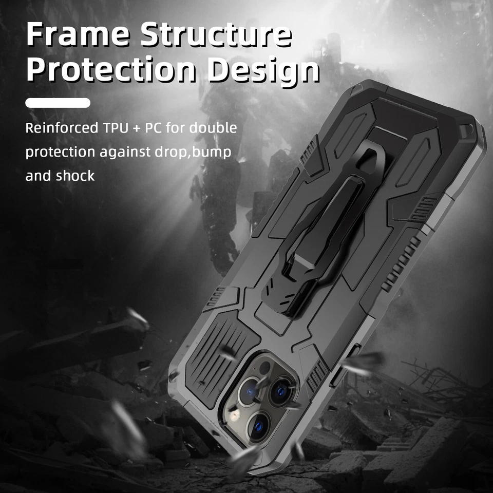 Mini Funda Magnética Antigolpes Cinturón Protector Pantalla Para iPhone 15 14 Plus 13 Foto 4 de 4