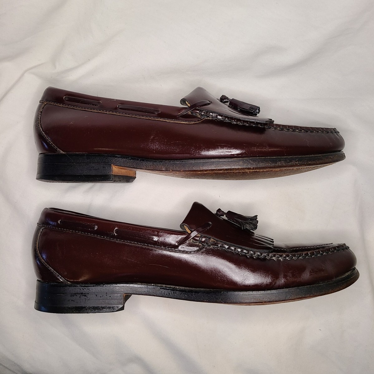 SAS Leather Kiltie tassel loafers Slip On men display picture 2