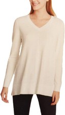 DKNY Jeans Ladies V Neck Sweater in Ivory Size M