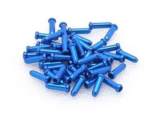 50 Bike Bicycle Aluminum Shift Brake Cable End Tips Caps Crimps Blue