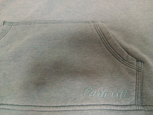 Sudadera con Capucha Pullover Carhartt TEEN 1/4 Cremallera #100705 Verde Suave XL (16-18) - Imagen 4 de 9