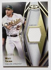 2022 Topps Tier One MATT OLSON Game Used Jersey Patch Relic #d /399