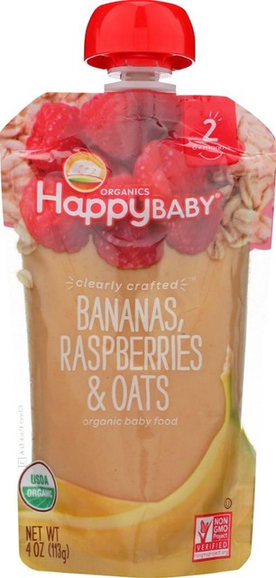 happy baby banana raspberry oats