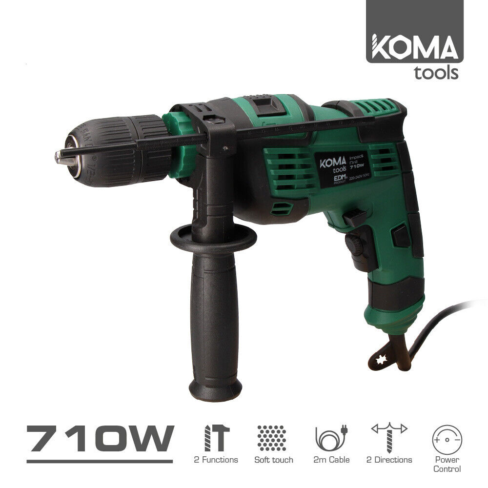 TALADRO PERCUTOR ATORNILLADOR 710W KOMA TOOLS ENVIOS EN 24 HORAS