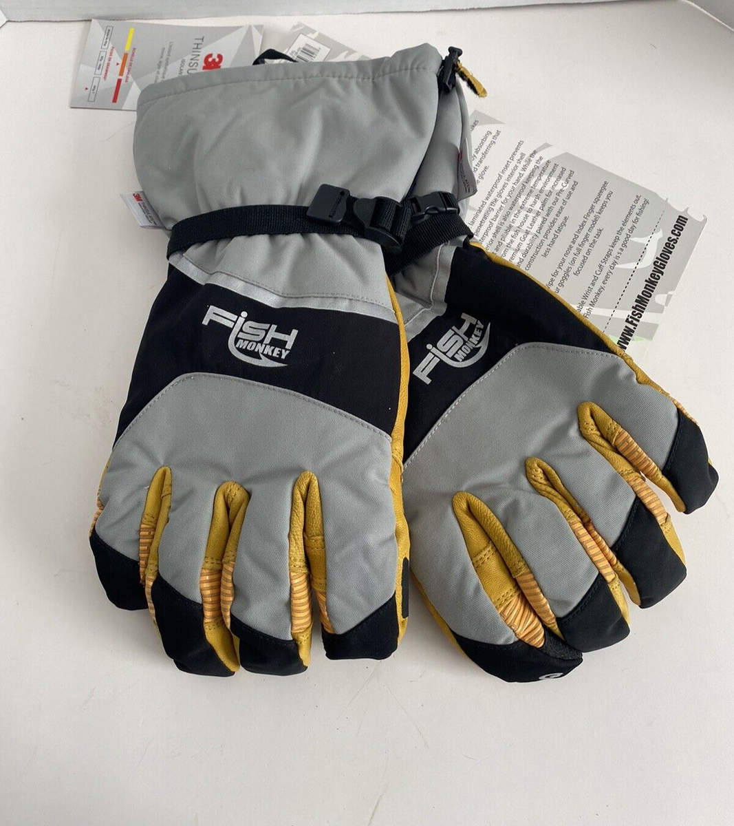 Men's Fish Monkey Yeti Premium Ice Fishing Gloves XXL Brand New