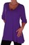 Womens-Fashion-3-4-Sleeve-V-Neck-Plain-Long-Casual-Plus-Size-Blouse-Tunic-Top