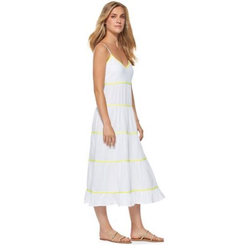 Scoop Women's Ruffle Hem Summer beach cotton bohemian Seamed Midi & maxi Dress - Picture 28 of 35
