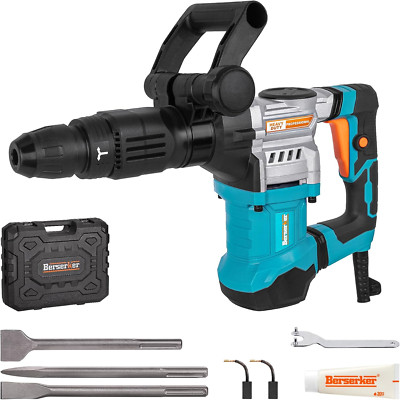 1300W Demolition Jack Hammer with Chisels & Carrying Case for Tile Removal