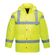 Image of Oxford Weave 300D Class 3 Hi Vis Breathable Jacket Yellow XL