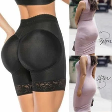 Womens Padded Butt Lifter Hip Enhancer Booty Shorts Shaper Buttock Shapewear US
