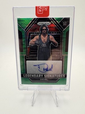 2023 Panini Prizm WWE Legendary Signatures Auto Diesel Green Pulsar /10 #LS-DSL