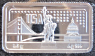 USA: 2 50 gr 999er Silberbarren im Originalrähmchen unzirkuliert neu