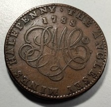 1788 THE ANGLESEY MINES PARYS MINES 1/2d HALF PENNY TOKEN COIN