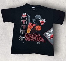Vintage 90s Chicago Bulls NBA Basketball Salem Sportswear Black T Shirt Mens XL