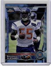 Houston Texans BENARDRICK McKINNEY 2015 Topps Chrome BLUE WAVE REFRACTOR Card